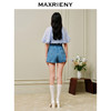MAXRIENY荷叶边阔腿修身牛仔短裤女-商场同款(货号:MC88PA302) 商品缩略图3
