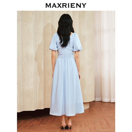 MAXRIENY*复古连衣裙泡泡袖*裙收腰仙女裙(货号:MS85DR003) 商品图3