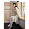 MAXRIENY国风复古风蕾丝鱼尾连衣裙新中式小白裙(货号:MS88DR513) 商品缩略图1