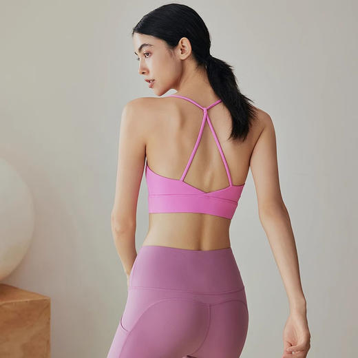 【限时秒】YOGACODE【火树银花系列】2024 瑜伽服背心女带胸垫u型细肩带健身文胸DSB696 商品图3