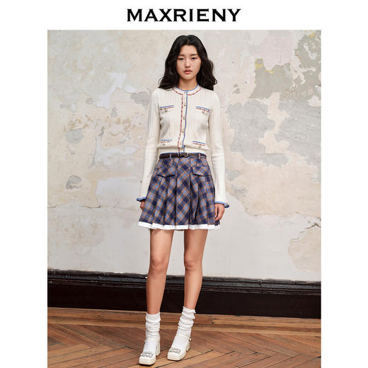 【商场同款】MAXRIENY*名媛小香复古感针织开衫秋冬修身上衣女(货号:MC88SW528) 商品图2