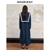 MAXRIENY*复古海军风直身大衣毛呢外套长款(货号:MC88CT504) 商品缩略图3