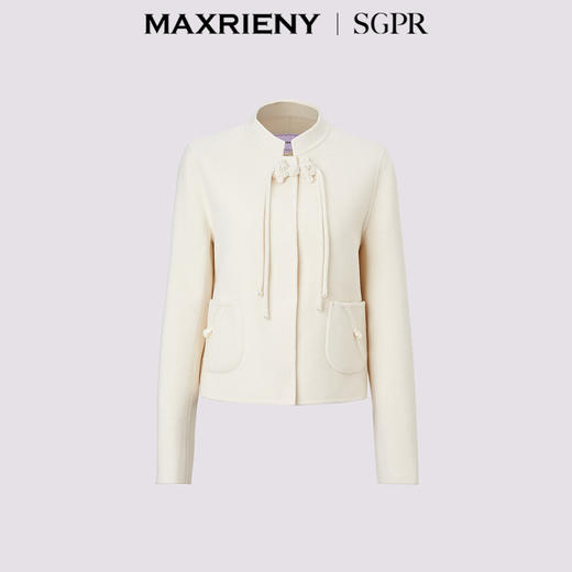 [东方新摩登]MAXRIENY贵雅新中式外套秋冬新款宽松流苏盘扣上衣女(货号:MS85JA535) 商品图4