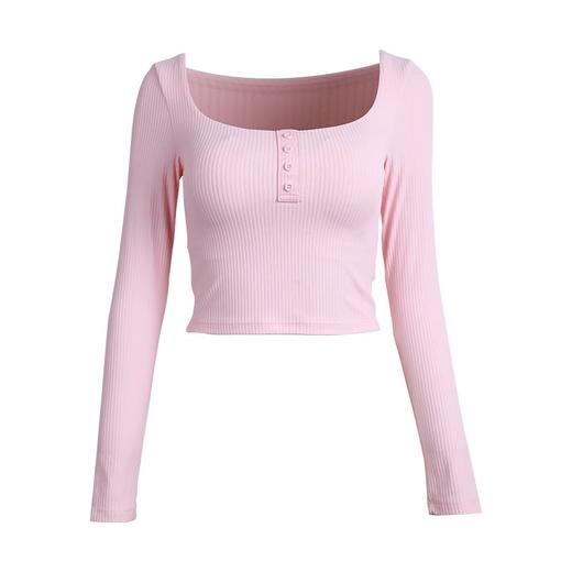 【限时秒】YOGACODE【火树银花系列】2024 瑜伽服长袖女健身长袖带胸垫修身显瘦运动上衣DWTS124102 商品图4