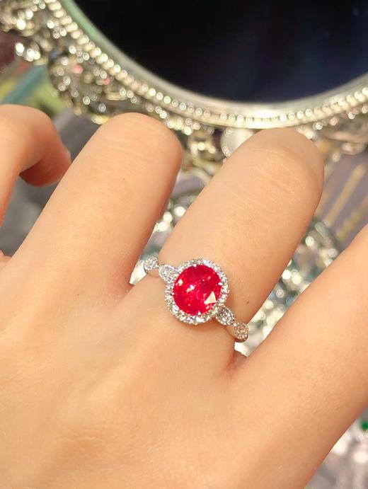 1.8克拉精品无烧莲花色尖晶戒指 商品图4