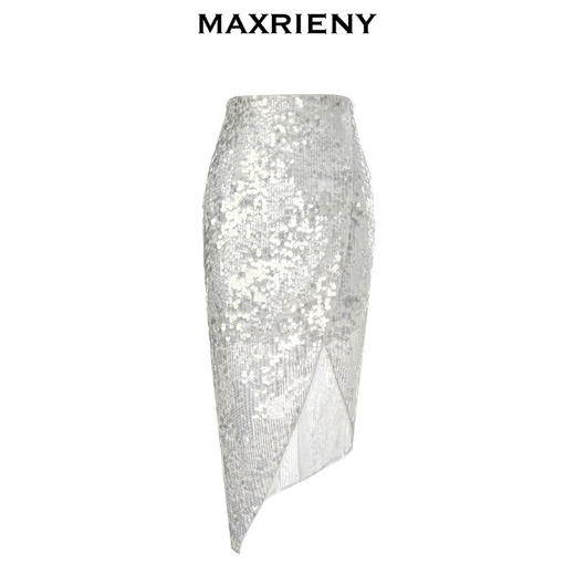MAXRIENY*开衩设计感半身裙郁金香亮片包臀裙(货号:MC88SK257) 商品图4