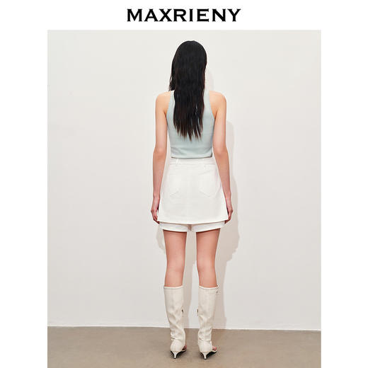 【贵雅新中式-商场同款】MAXRIENY新中式薄荷绿提花针织背心上衣(货号:MC85SW257) 商品图3