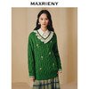 MAXRIENY*复古学院钉钻绣花撞色慵懒针织毛衫(货号:MC88SW815) 商品缩略图2