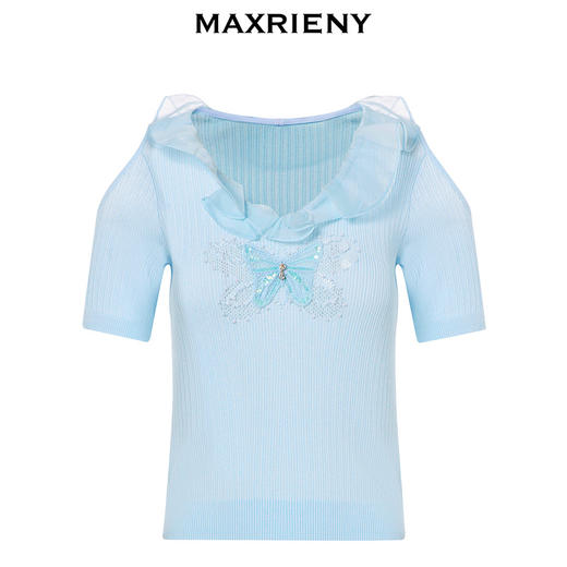 蝴蝶仙紫系列2.0MAXRIENY森系精灵刺绣*针织上衣(货号:MC88SW294) 商品图4