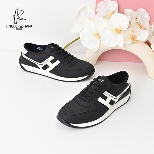 经典鲨2024年秋季新款韩版男士时尚拼色休闲跑步运动鞋KW08-D33091 商品图3