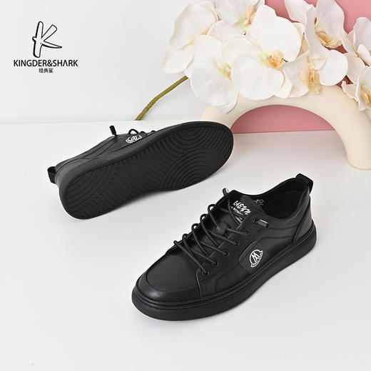 经典鲨2024年秋季新款男士一脚蹬舒适平底休闲板鞋KW08-D33071 商品图4