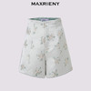 【商场同款】MAXRIENY贵雅新中式短裤2024秋冬新款绿印花裤装收腰(货号:MS85PA504) 商品缩略图4