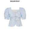 MAXRIENY甜美新中式盘扣截短雪纺衫23夏款上衣(货号:MC88TP325) 商品缩略图4