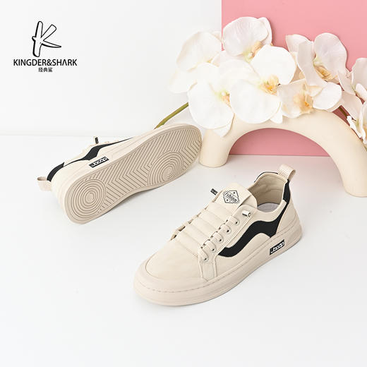 经典鲨2024年秋季新款时尚拼色男士一脚蹬休闲板鞋KF16-D33011 商品图5