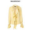 MAXRIENY宫廷甜美绒感缎面雪纺衫甜美宫廷上衣(货号:MC88TP787) 商品缩略图4