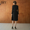 IWY/秋装女款风衣式收腰圆领西服裙子黑色大摆连衣裙Q1201 商品缩略图3