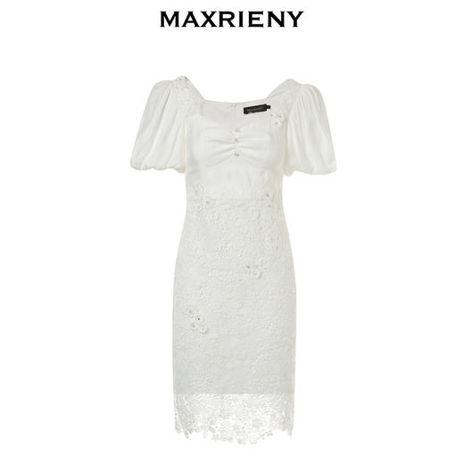玛克门店发货:MAXRIENY立体蕾丝花边设计感连衣裙修身裙子(货号:MC88DR306) 商品图4