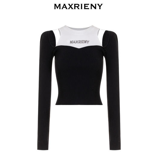 MAXRIENY*复古轻奢钉珠套头毛衫小心机修身上衣(货号:MC88SW847) 商品图4
