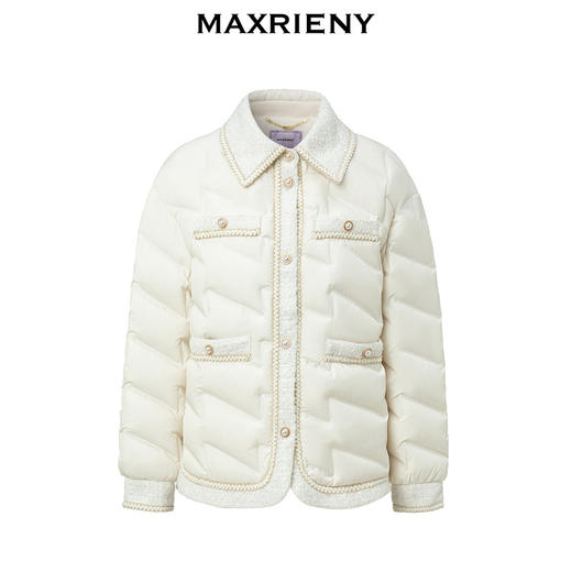 MAXRIENY名媛千金小香风羽绒服短款肌理感外套(货号:MS88DC528) 商品图4