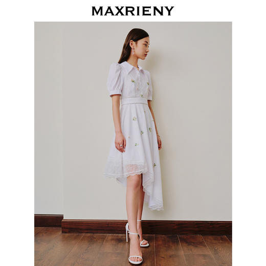 MAXRIENYpolo领假两件不对称裙摆设计连衣裙衬衫裙(货号:MC88DR341) 商品图2