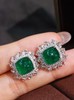18K糖塔祖母绿耳钉7.50ct 商品缩略图0