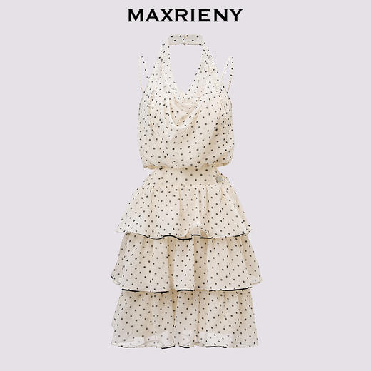【贵雅日常-商场同款】MAXRIENY浪漫少女感挂脖荡领连衣裙(货号:MC85DR537) 商品图4
