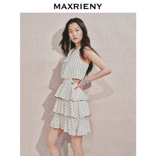 【贵雅日常-商场同款】MAXRIENY浪漫少女感挂脖荡领连衣裙(货号:MC85DR537) 商品图2