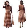 HRYF9688 小香风格子背心连衣裙女2024秋季新款修身显瘦遮肚中长款两件套裙 商品缩略图4