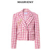 MAXRIENY千金小香风短外套战袍格纹西装花纱上衣(货号:MS88JA766) 商品缩略图4