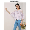 MAXRIENY甜美少女桑蚕丝雪纺衫系带宽松上衣(货号:MC88TP509) 商品缩略图2