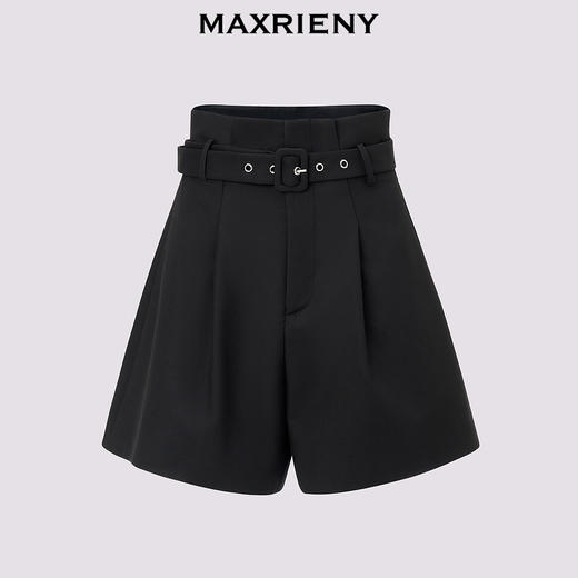 【贵雅日常-商场同款】MAXRIENY*休闲感本布腰带高腰A字短裤(货号:MC85PA504) 商品图4