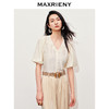 【商场同款】MAXRIENY文艺宫廷风绣花衬衫24夏款修身显瘦v领上衣(货号:MC85TP281) 商品缩略图2