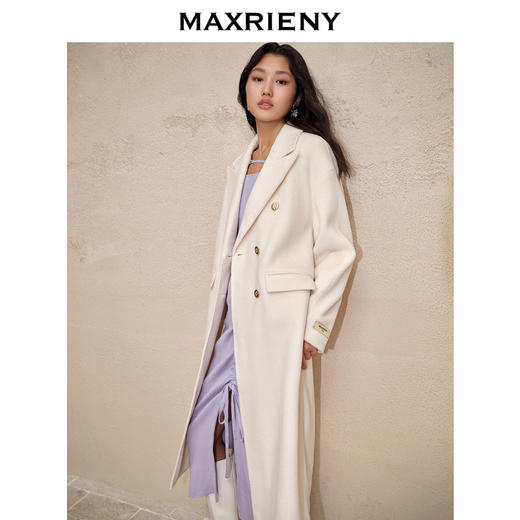 【商场同款】MAXRIENY*极简落肩复古羊毛大衣23冬款外套长款女(货号:MG88CT753) 商品图1