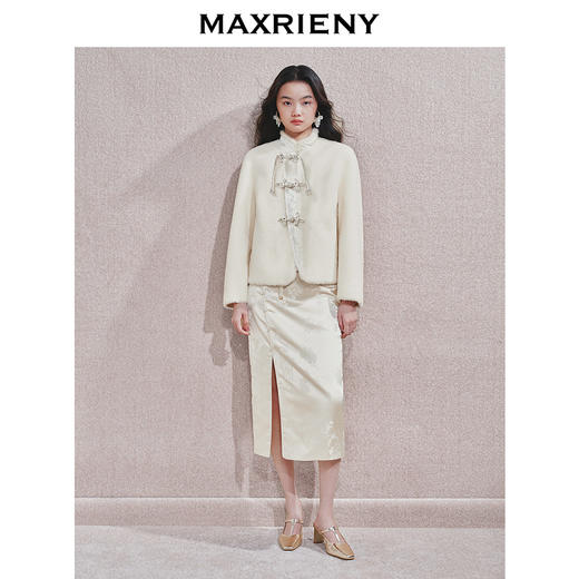 [东方新摩登]MAXRIENY贵雅新中式外套女复古刺绣盘扣国风上衣(货号:MS85JA524) 商品图1