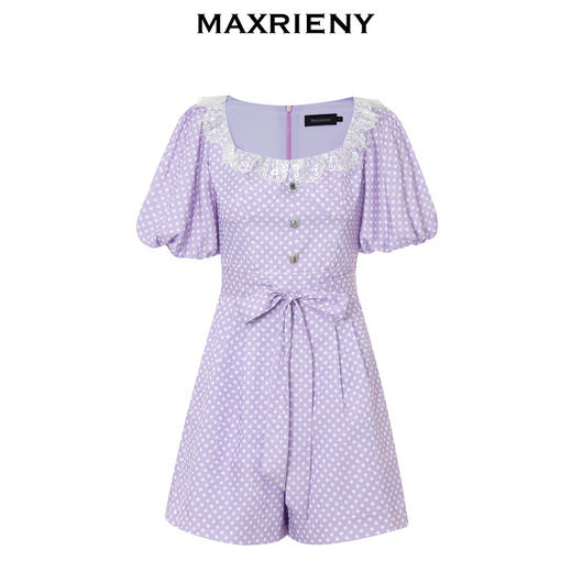 MAXRIENY欧式园艺风碎花连体裤梨型微胖连身短裤(货号:MC88JS255) 商品图4