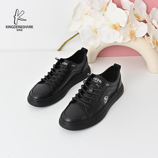 经典鲨2024年秋季新款男士一脚蹬舒适平底休闲板鞋KW08-D33071 商品图2