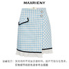 MAXRIENY蓝白格纹撞边千金小香风半裙不对称小裙子(货号:MS88SK252) 商品缩略图4