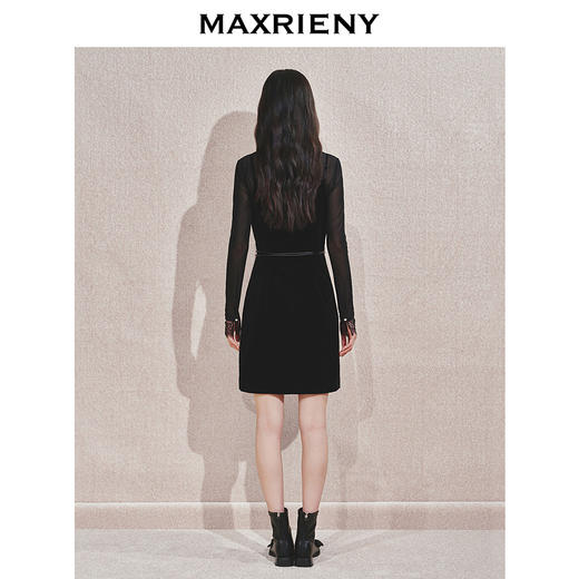 【主题纪念款】MAXRIENY*都市亮片晚宴礼裙2024秋冬新款连衣裙(货号:MC85DR542) 商品图3