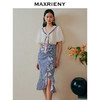 MAXRIENY赫本海军鱼尾裙海军风半裙(货号:MC88SK265) 商品缩略图1