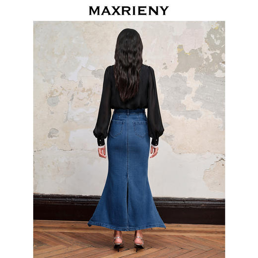 MAXRIENY*复古感流星珠片衬衫上衣蕾丝雪纺衫(货号:MC88TP525) 商品图3