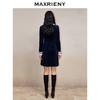MAXRIENY复古海军风丝绒鱼尾裙法式优雅复古连衣裙(货号:MS88DR559) 商品缩略图3