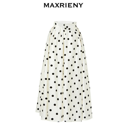 MAXRIENY芭蕾风波点半身早秋长裙伞裙(货号:MC88SK611) 商品图4