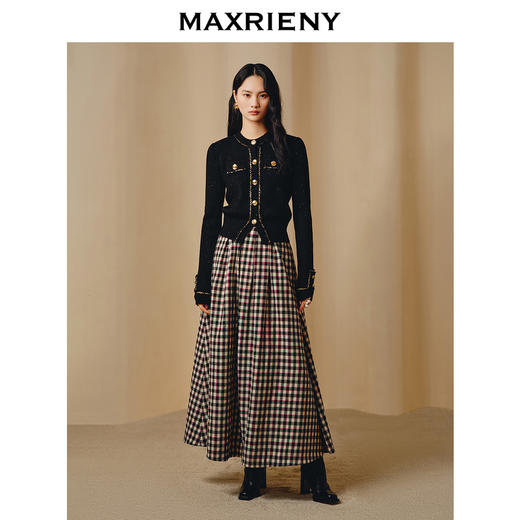 MAXRIENY*黑金小香风短外套毛衫修身上衣(货号:MC88JA838) 商品图1