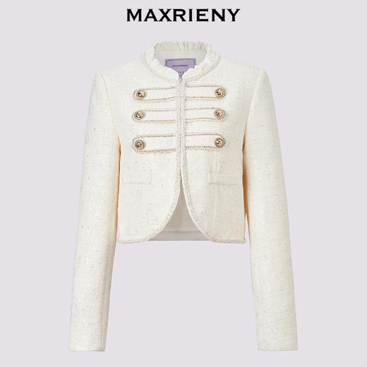 【商场同款】MAXRIENY女爵外套宫廷复古风粗花呢千金小香上衣女(货号:MS85JA505) 商品图4