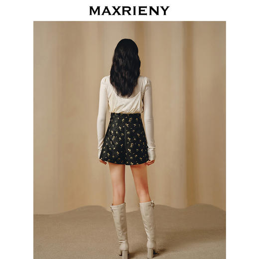 MAXRIENY复古米珠蝴蝶结毛衫丝绒背心两件套(货号:MC88SW793) 商品图3