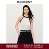 【商场同款】MAXRIENY钉珠装饰挂脖针织衫修身显瘦桑蚕丝上衣女(货号:MC85SW272) 商品缩略图0