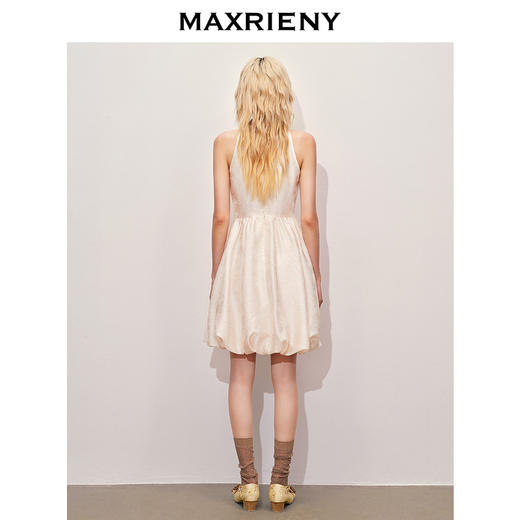 【贵雅新中式-商场同款】MAXRIENY华丽新中式玫瑰钉珠流苏连衣裙(货号:MC85DR351) 商品图3