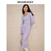 MAXRIENY*优雅浪漫修身长款开叉系带毛织连衣裙(货号:MC88DR786) 商品缩略图2
