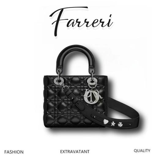 D家 Lady四格戴妃 漆皮字母肩带 多色合集D家 商品图0