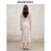 MAXRIENY玫瑰丝绒提花连衣裙秋冬度假仙美开叉裙子(货号:MS88DR753) 商品缩略图3